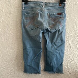 7 for all mankind Light Wash Flynt Bermuda Knee Shorts 26